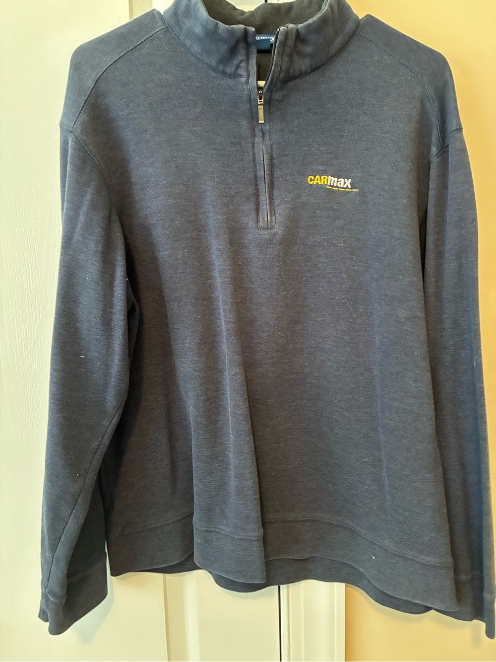 Carmax Port Authority Men's Charcoal Zip-Up Pullover with Yellow Logo